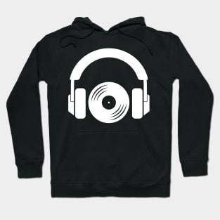 Music Lover - Headphones and Vinyl Record Hoodie